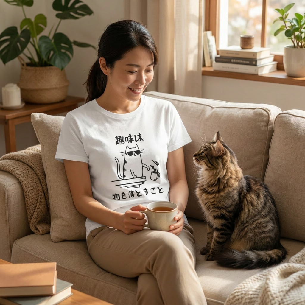 猫の趣味 猫Tシャツ｜おもしろ猫デザイン