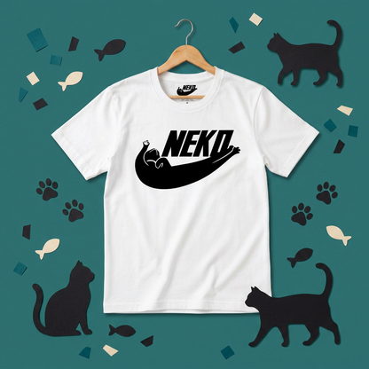 猫 Tシャツ NEKO かわいい 猫好き 黒猫 面白い Tシャツ メンズ レディース ユニセックス 人気