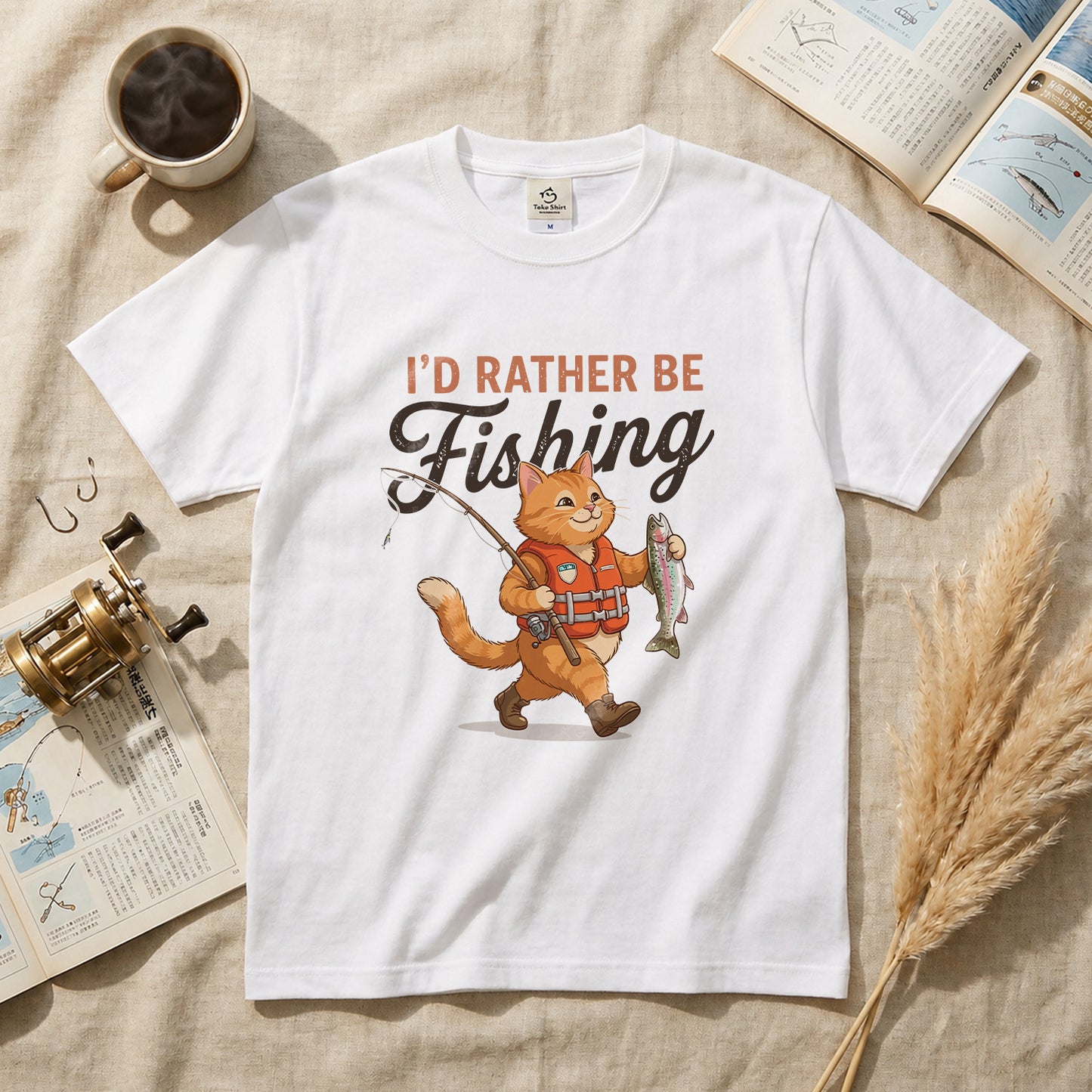 Id-Rather-Be-Fishing｜ 猫好き・おもしろ・シュール・ジョークに人気