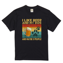 I LIKE BEER AND MY CAT｜猫／犬が選べるTシャツ