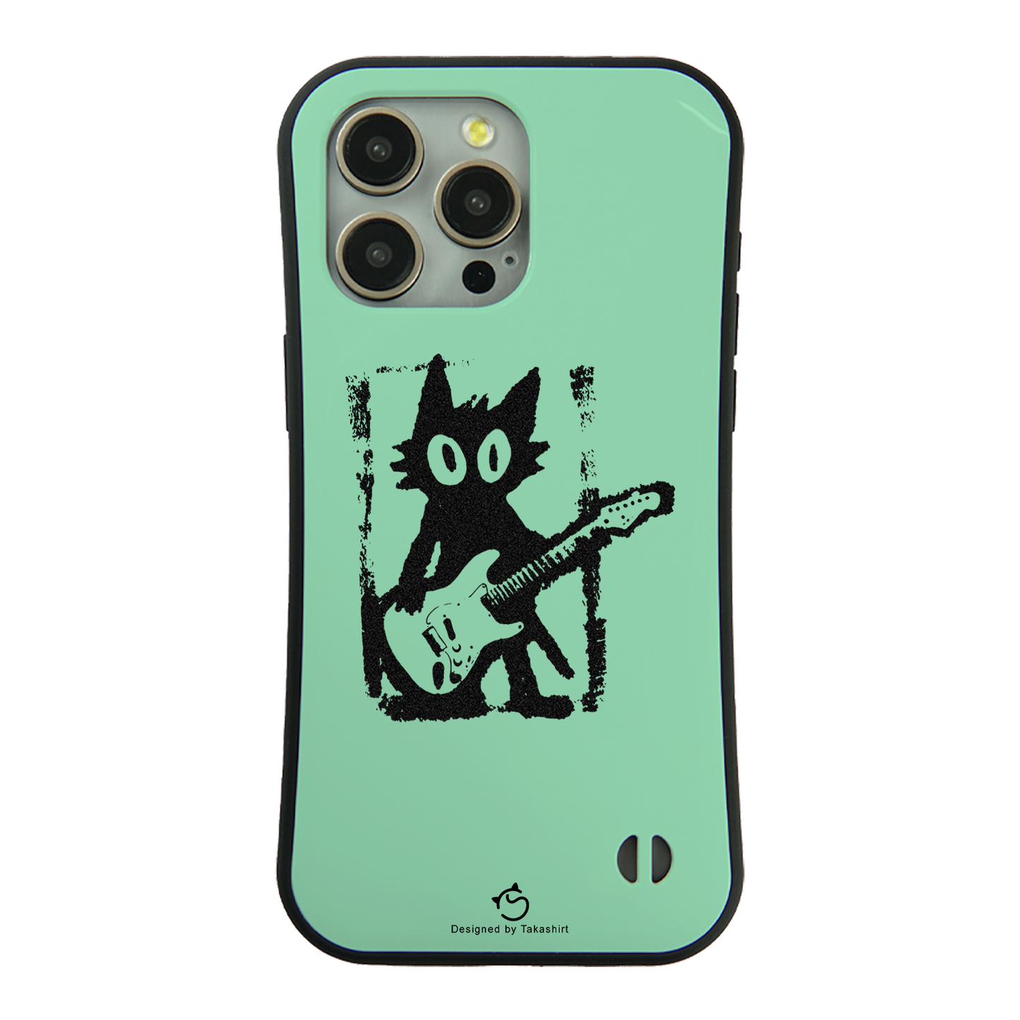 ケース ねこ 猫ギターロック スマホ ケース iPhone8, SE2, SE3 ~ ケースiPhone17シリーズ