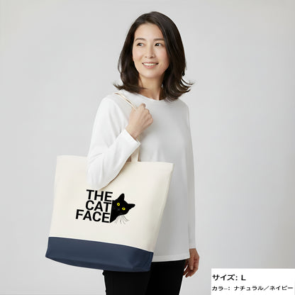 猫トートバッグ  猫 エコ バッグ The cat face2