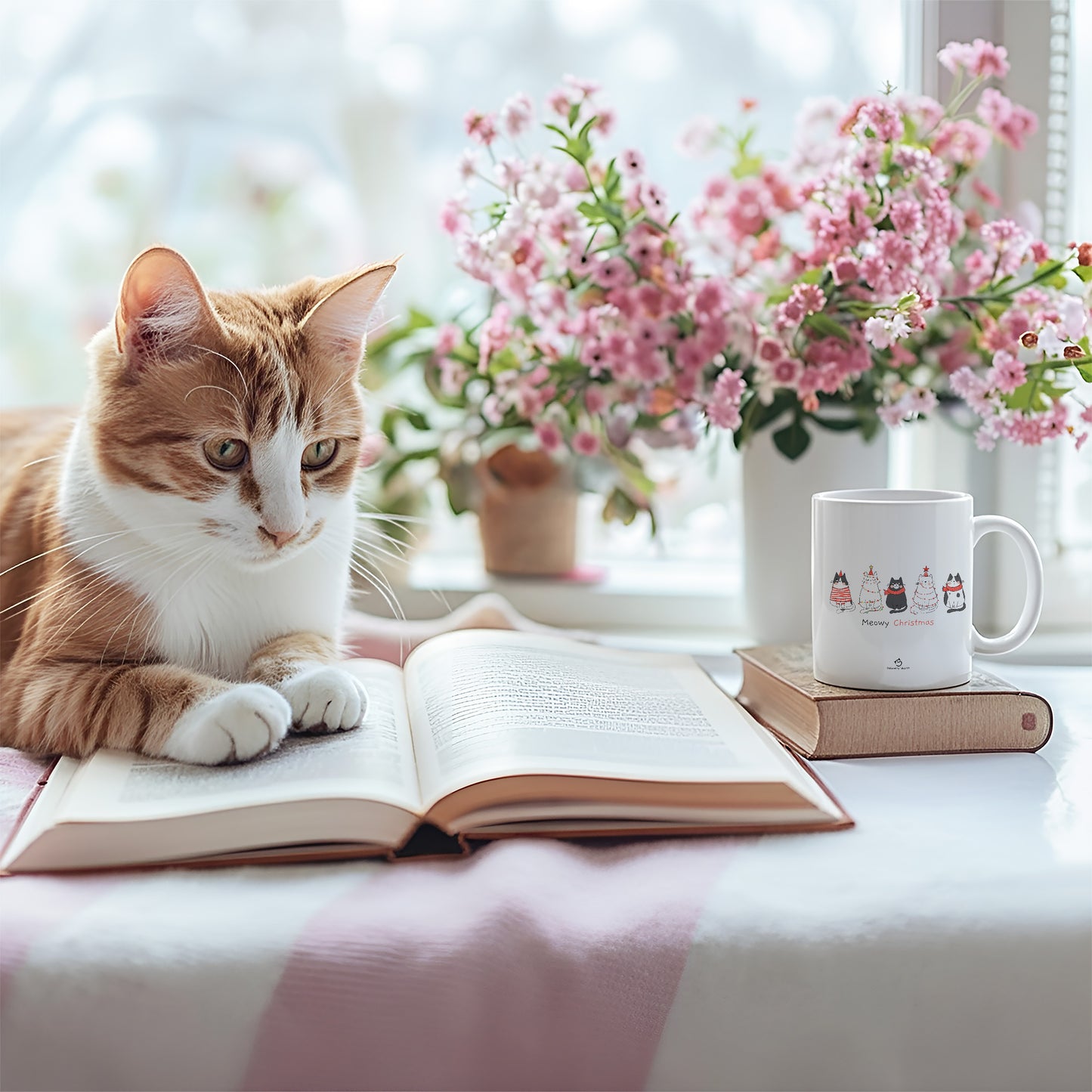 【クリスマス限定商品】マグカップ 猫イラスト 猫クリスマス