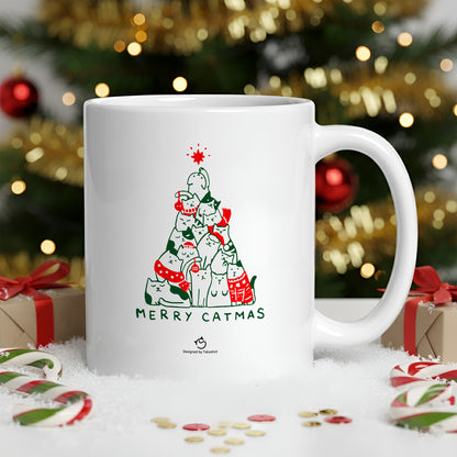 【クリスマス限定商品】マグカップ 猫イラスト 猫クリスマス