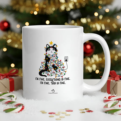 【クリスマス限定商品】マグカップ 猫イラスト 猫クリスマス