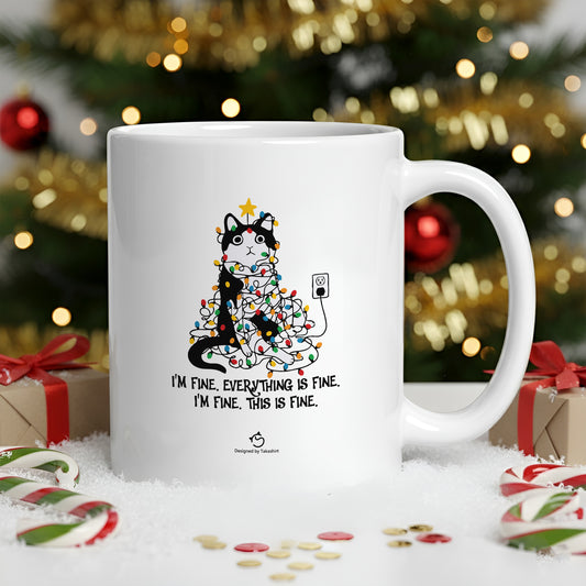 【クリスマス限定商品】マグカップ 猫イラスト 猫クリスマス