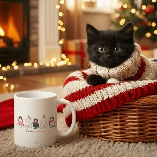 【クリスマス限定商品】マグカップ 猫イラスト 猫クリスマス