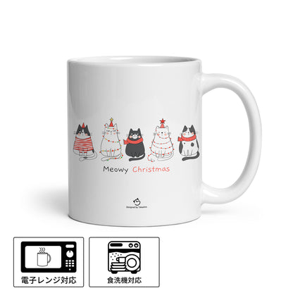 【クリスマス限定商品】マグカップ 猫イラスト 猫クリスマス