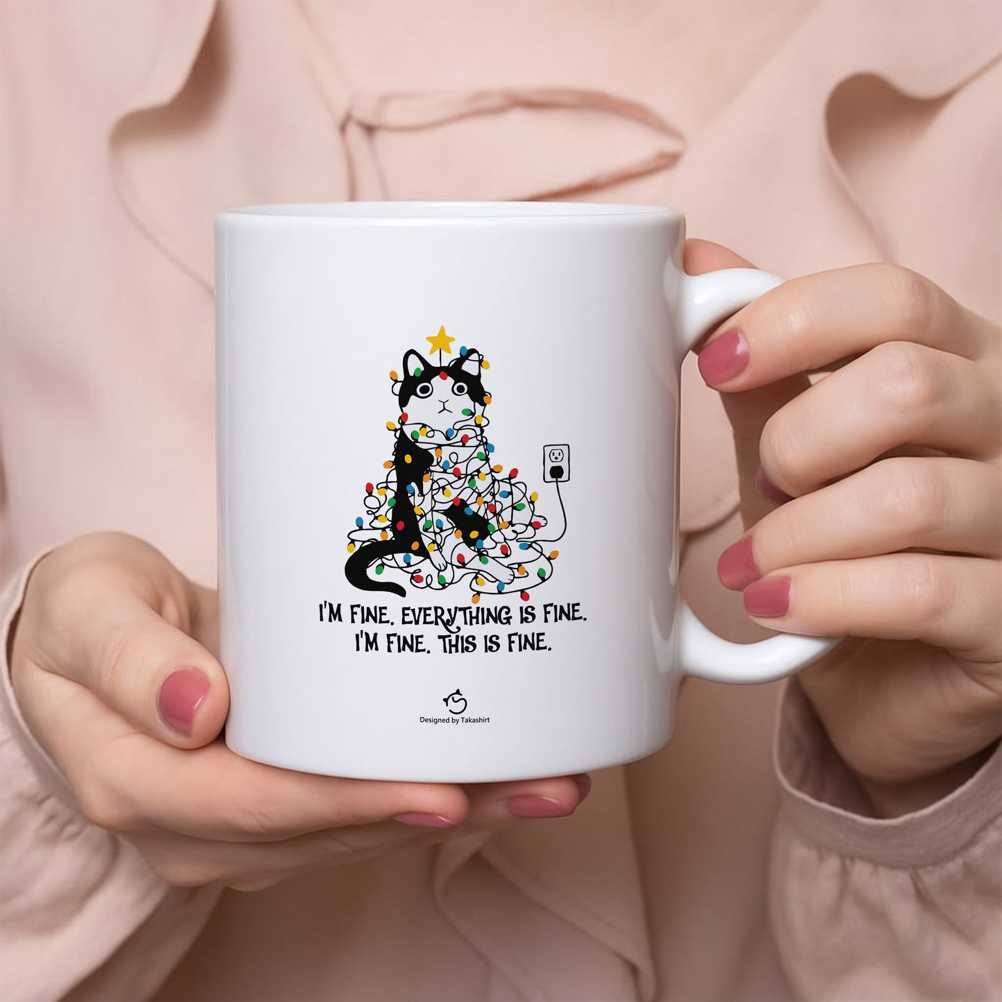 【クリスマス限定商品】マグカップ 猫イラスト 猫クリスマス