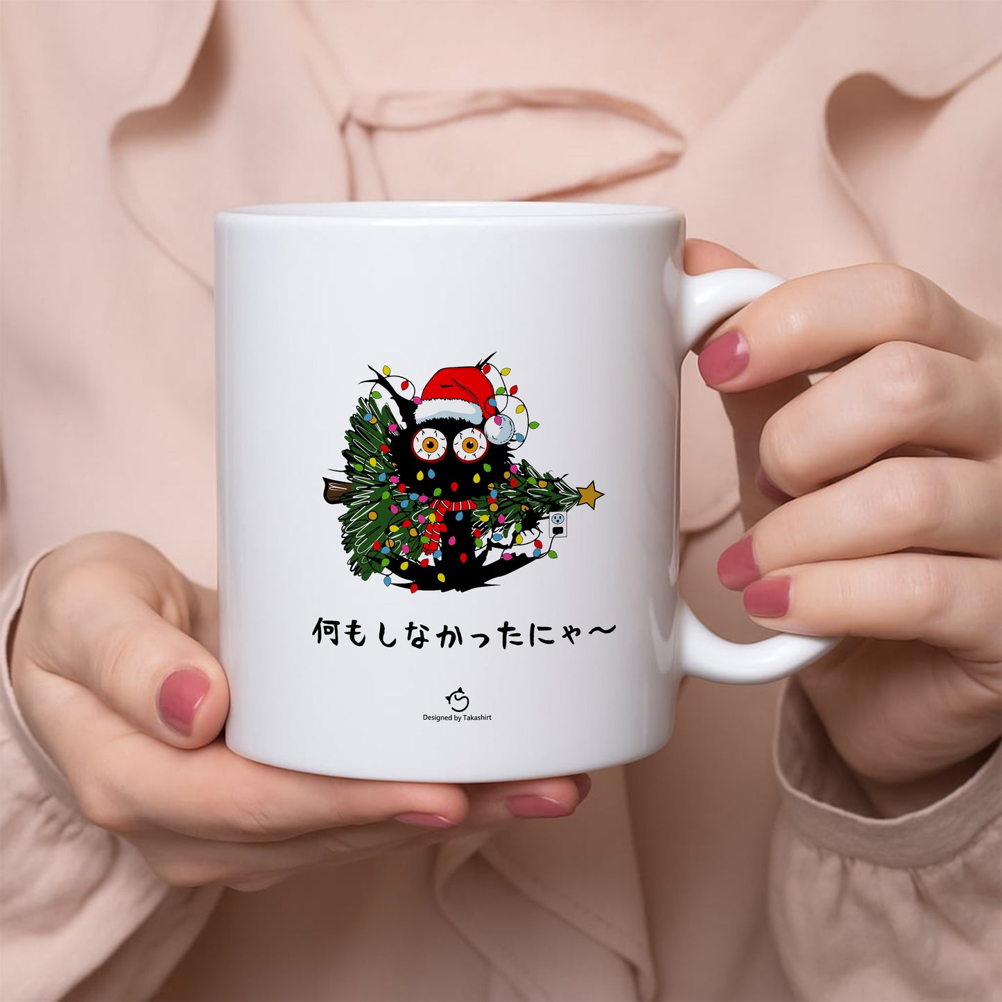 【クリスマス限定商品】マグカップ 猫イラスト 猫クリスマス