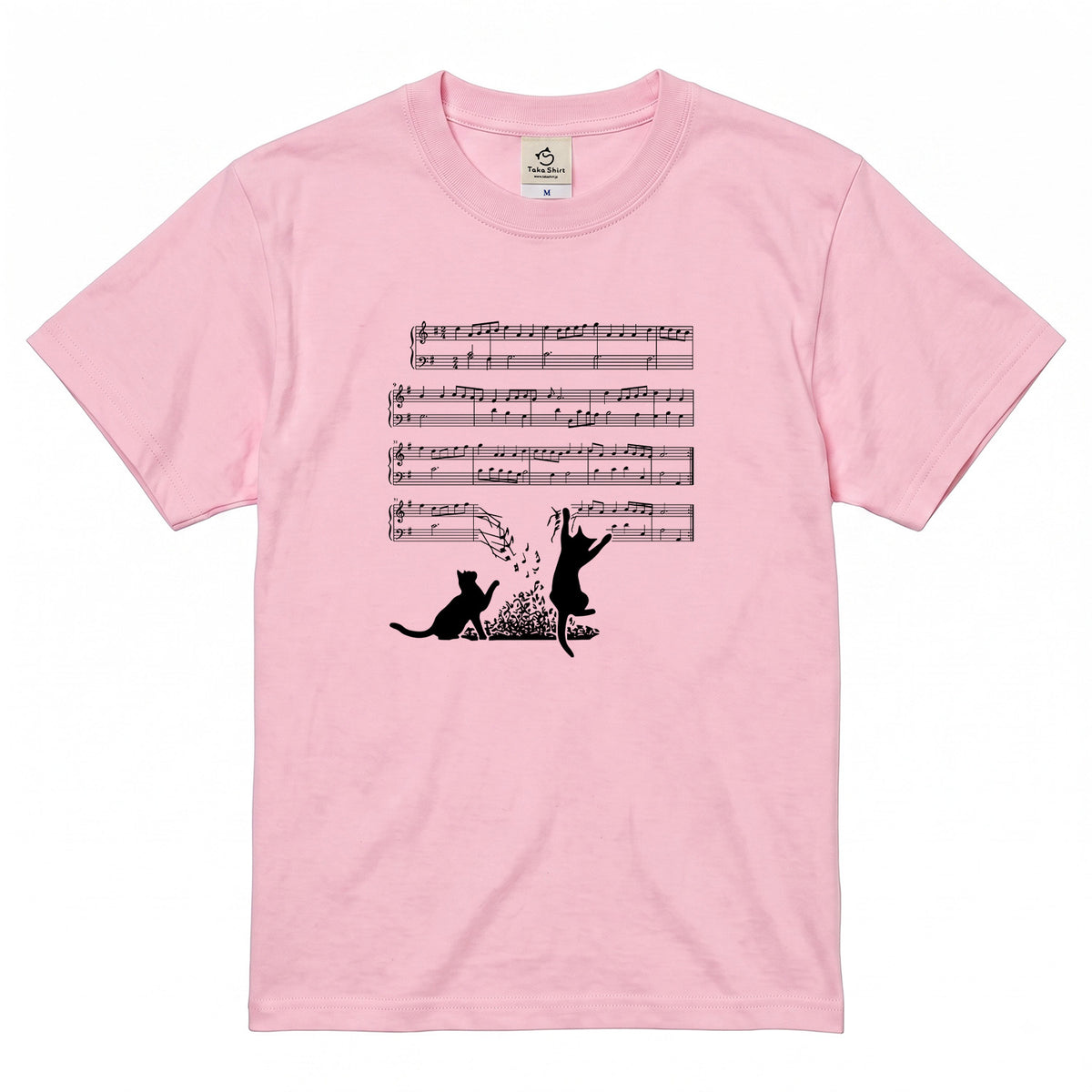猫音符 Tシャツ | 音楽好きに人気