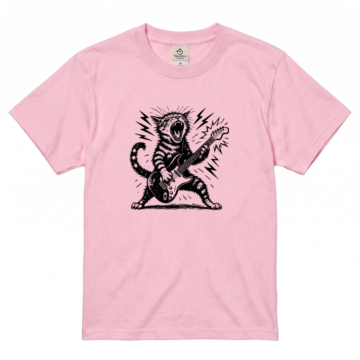 ロック猫ギター Tシャツ | 音楽好きに人気
