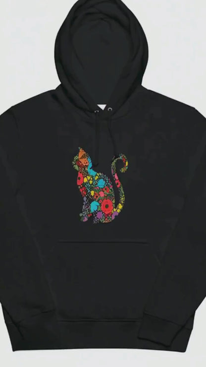 猫 パーカー ねこ かわいい 猫イラスト FLOWER CAT｜アダルト&キッズサイズ