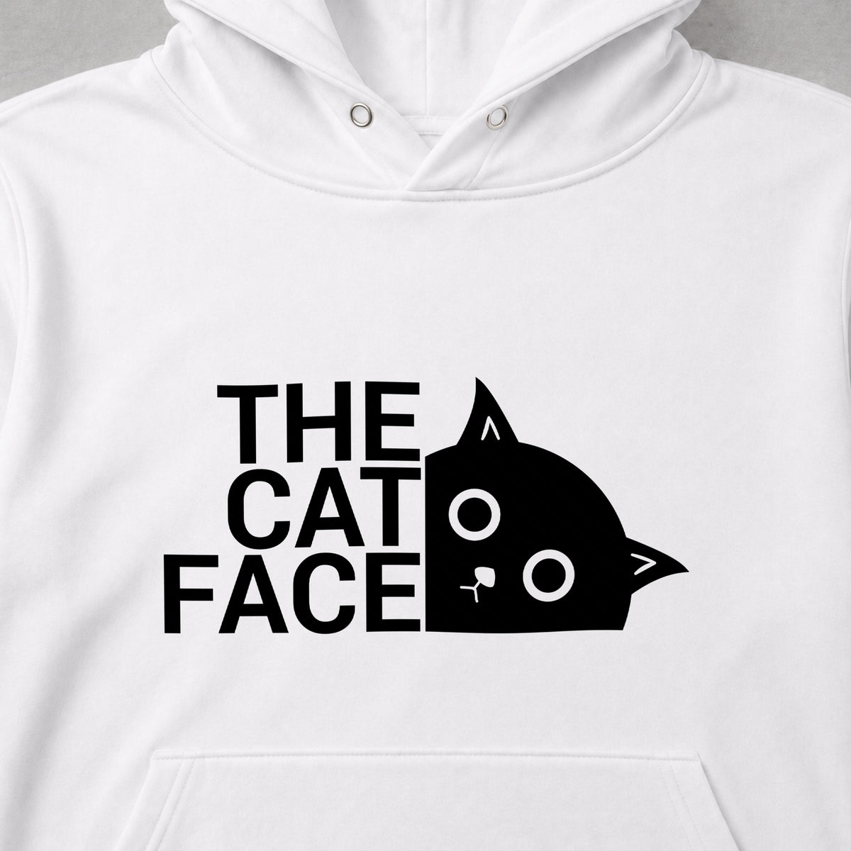 THE CAT FACE 猫 アウトドア ドームロゴ おもしろ パーカー ｜フロントプリント