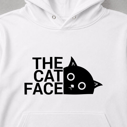 THE CAT FACE 猫 アウトドア ドームロゴ おもしろ パーカー ｜フロントプリント