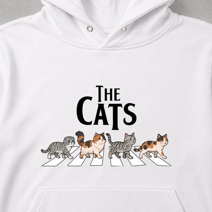 THE CATS 横断歩道 猫 行進 パロディ パーカー ｜フロントプリント