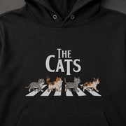 THE CATS 横断歩道 猫 行進 パロディ パーカー ｜フロントプリント