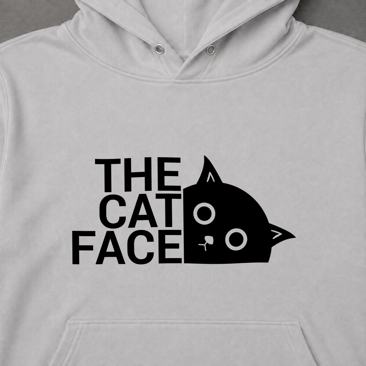 THE CAT FACE 猫 アウトドア ドームロゴ おもしろ パーカー ｜フロントプリント
