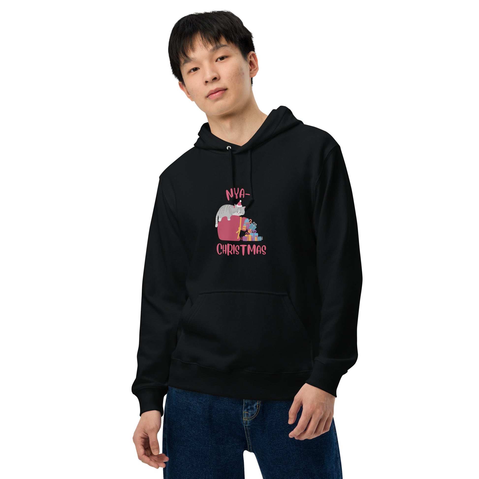 【クリスマス限定商品】猫 パーカー ねこ かわいい 猫イラスト 猫クリスマス.