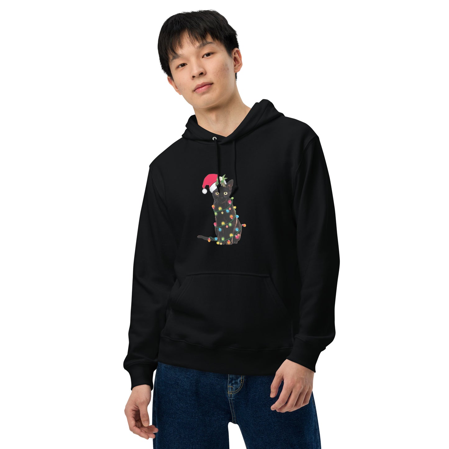 【クリスマス限定商品】猫 パーカー ねこ かわいい 猫イラスト 猫クリスマス.