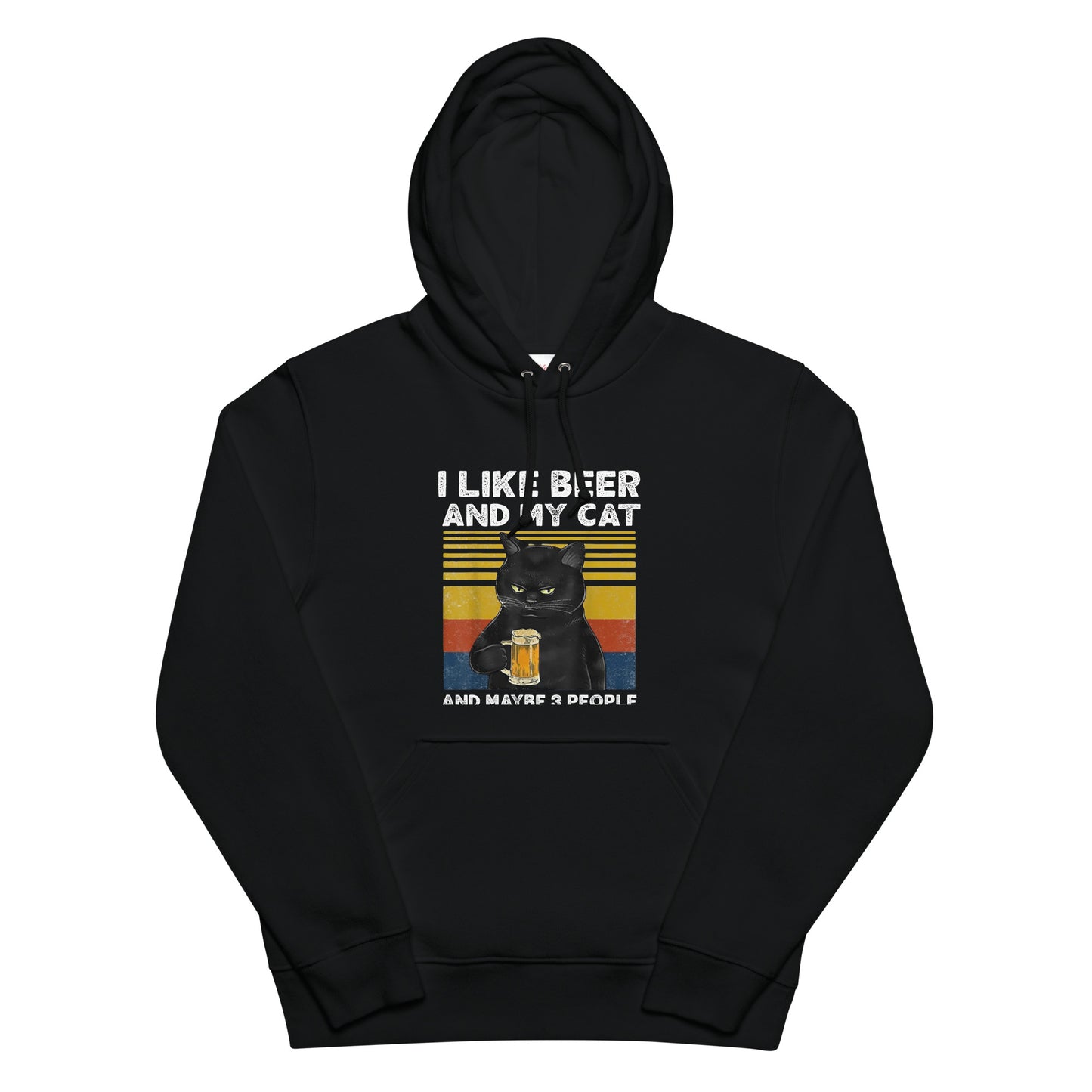 「I LIKE BEER AND MY CAT 」誕生日プレゼントにも最適！居酒屋・飲み会で話題の面白パーカー｜日本酒・ビール・焼酎・ウイスキー好きにおすすめ