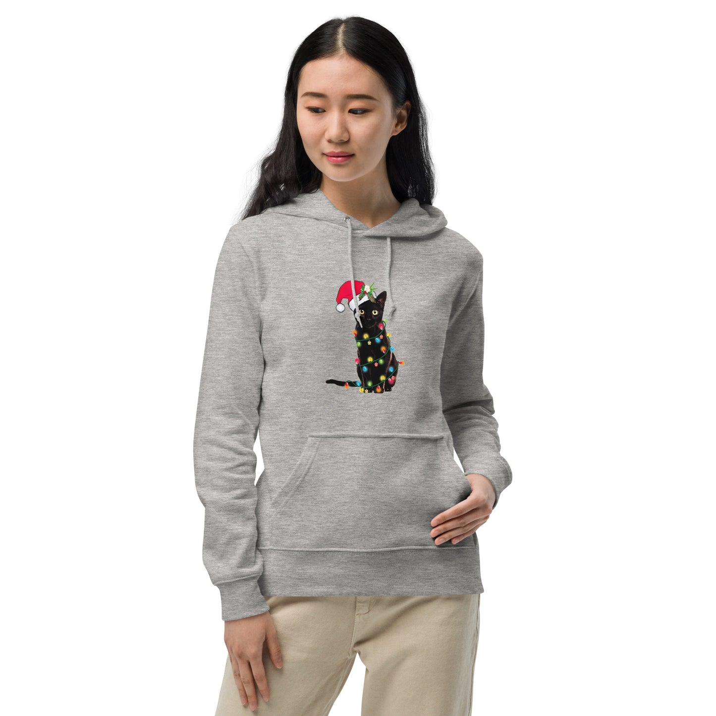 【クリスマス限定商品】猫 パーカー ねこ かわいい 猫イラスト 猫クリスマス.