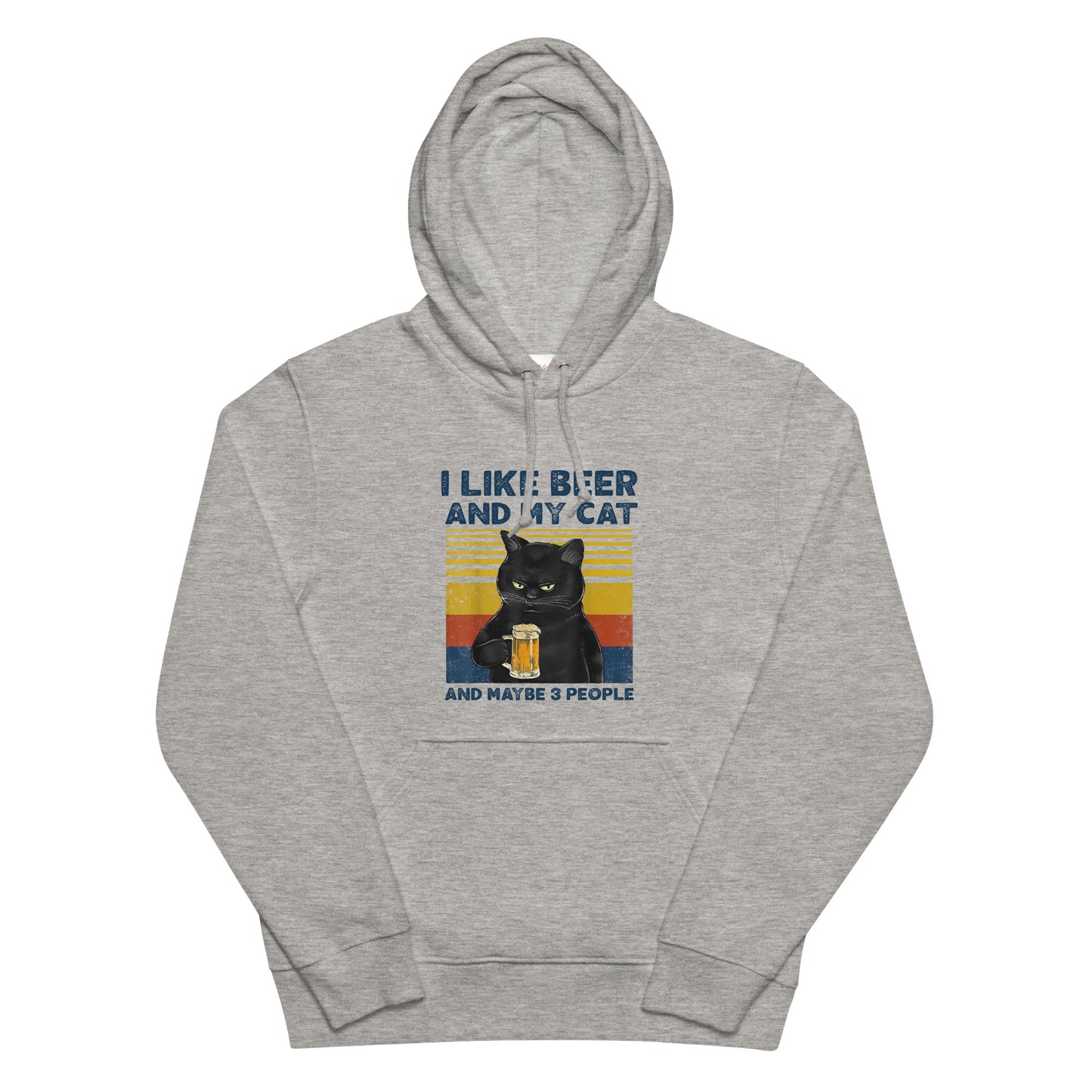 「I LIKE BEER AND MY CAT 」誕生日プレゼントにも最適！居酒屋・飲み会で話題の面白パーカー｜日本酒・ビール・焼酎・ウイスキー好きにおすすめ