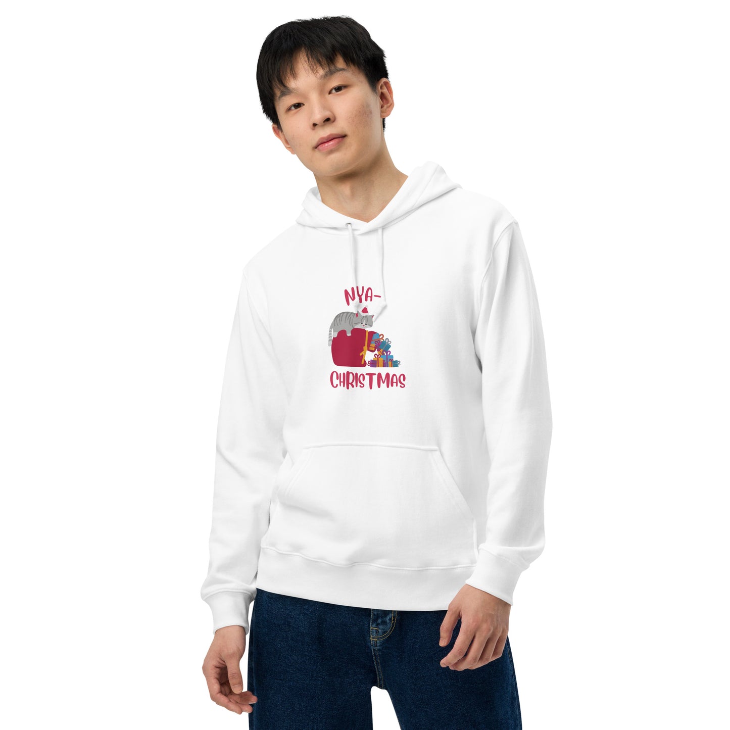 【クリスマス限定商品】猫 パーカー ねこ かわいい 猫イラスト 猫クリスマス.