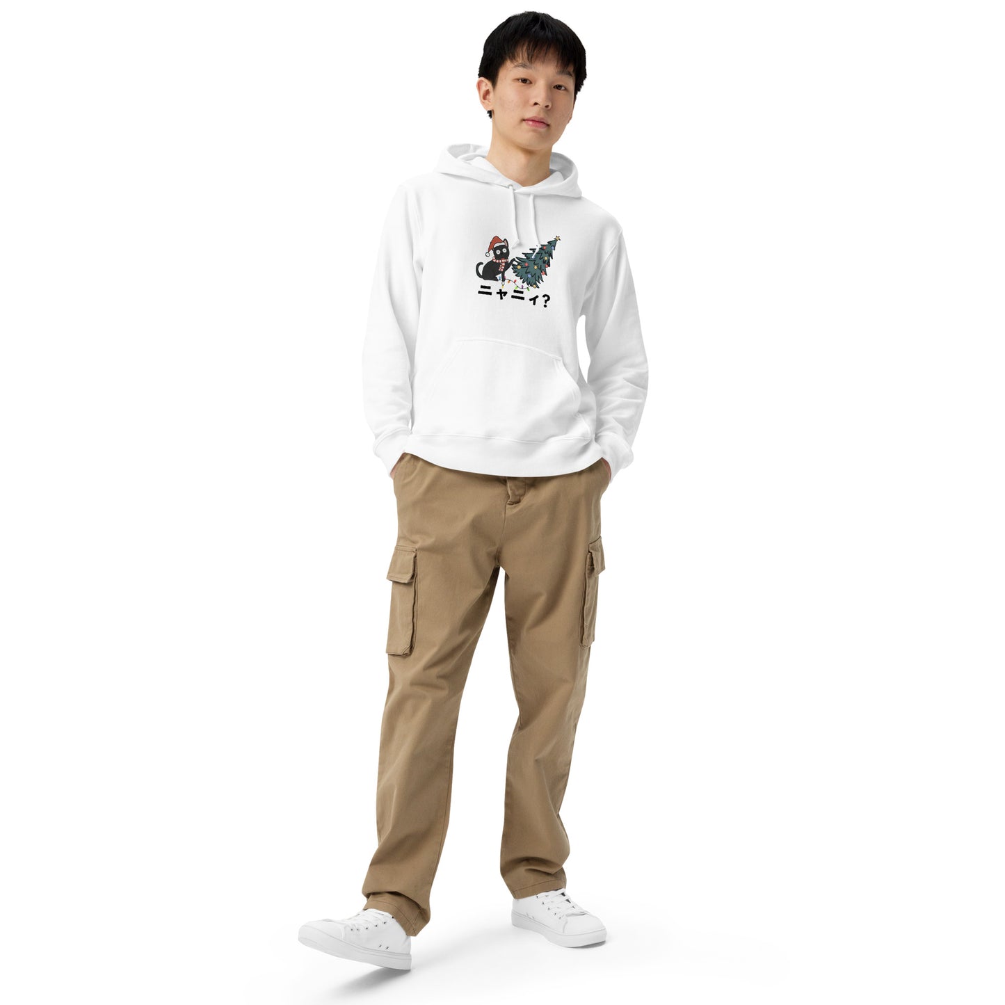 【クリスマス限定商品】猫 パーカー ねこ かわいい 猫イラスト ニャーニー？.