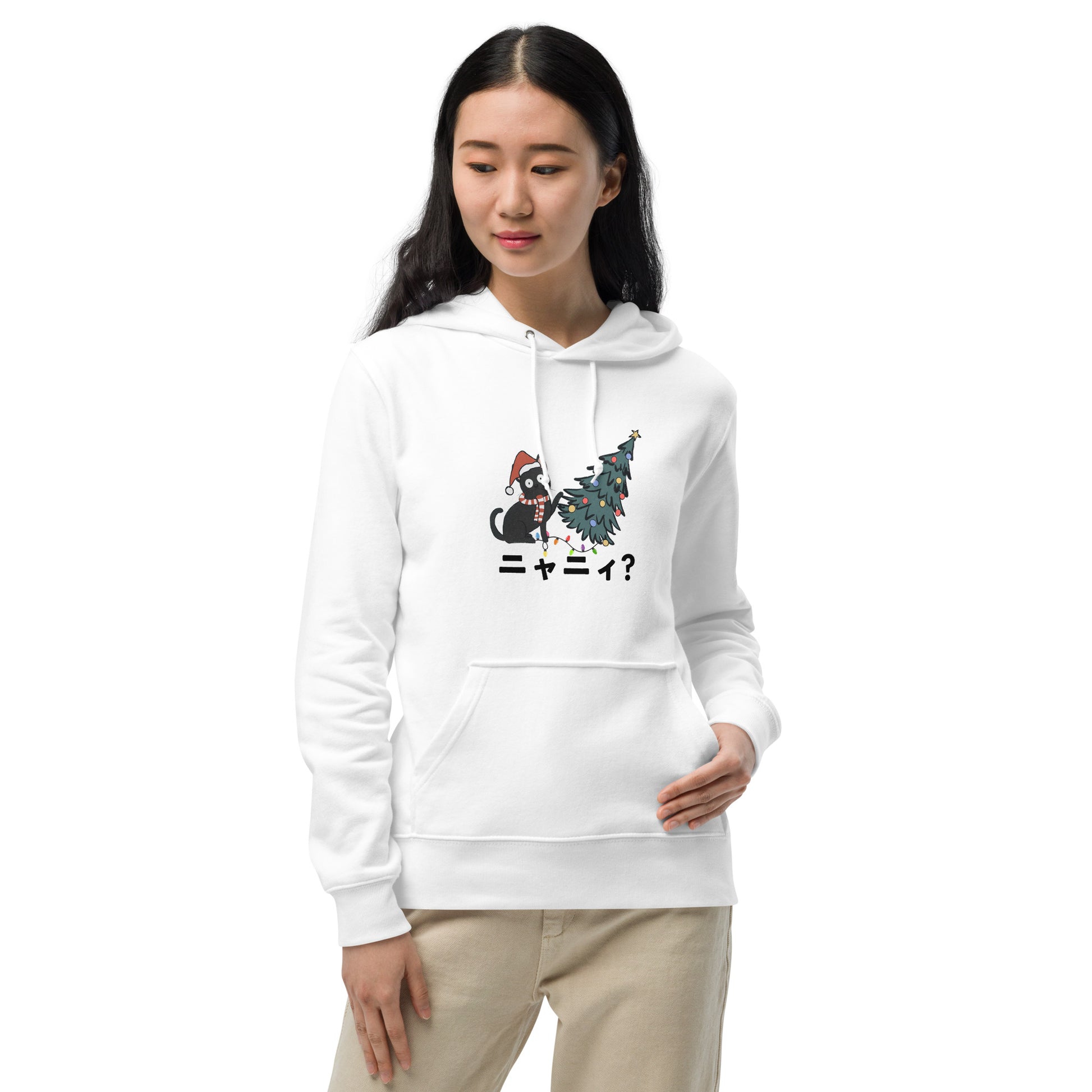 【クリスマス限定商品】猫 パーカー ねこ かわいい 猫イラスト ニャーニー？.