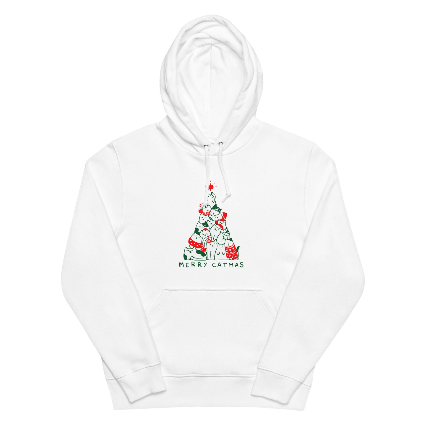 【クリスマス限定商品】猫 パーカー ねこ かわいい 猫イラスト 猫クリスマス.