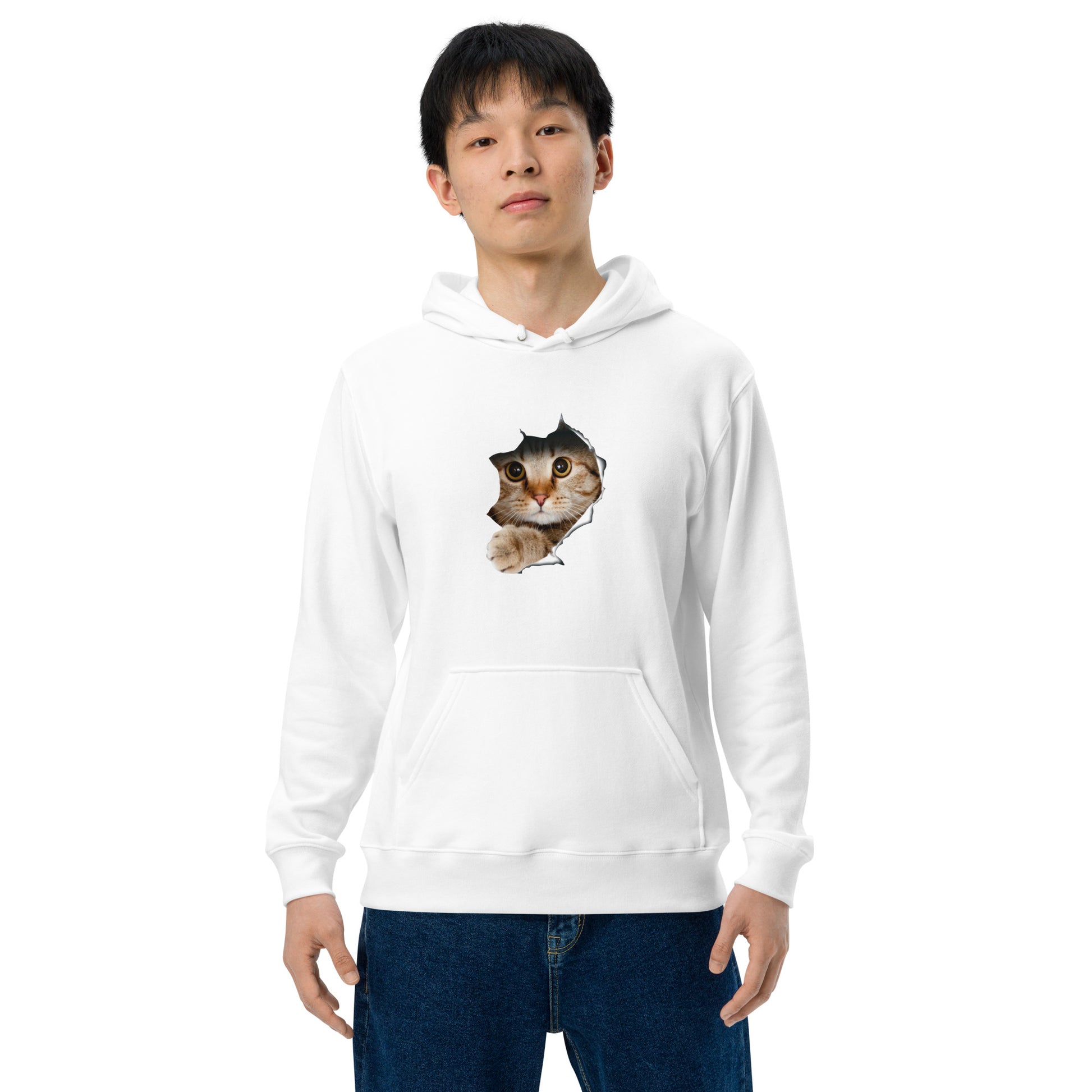 猫 パーカー ねこ かわいい 猫イラスト3D  CAT1 可愛い｜アダルト&キッズサイズ.