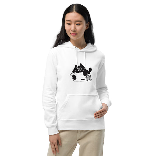 猫 パーカー ねこ かわいい 猫イラスト 段ボールが好きな猫 /アダルト&キッズサイズ.