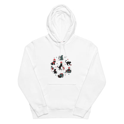 【クリスマス限定商品】猫 パーカー ねこ かわいい 猫イラスト 猫クリスマス.