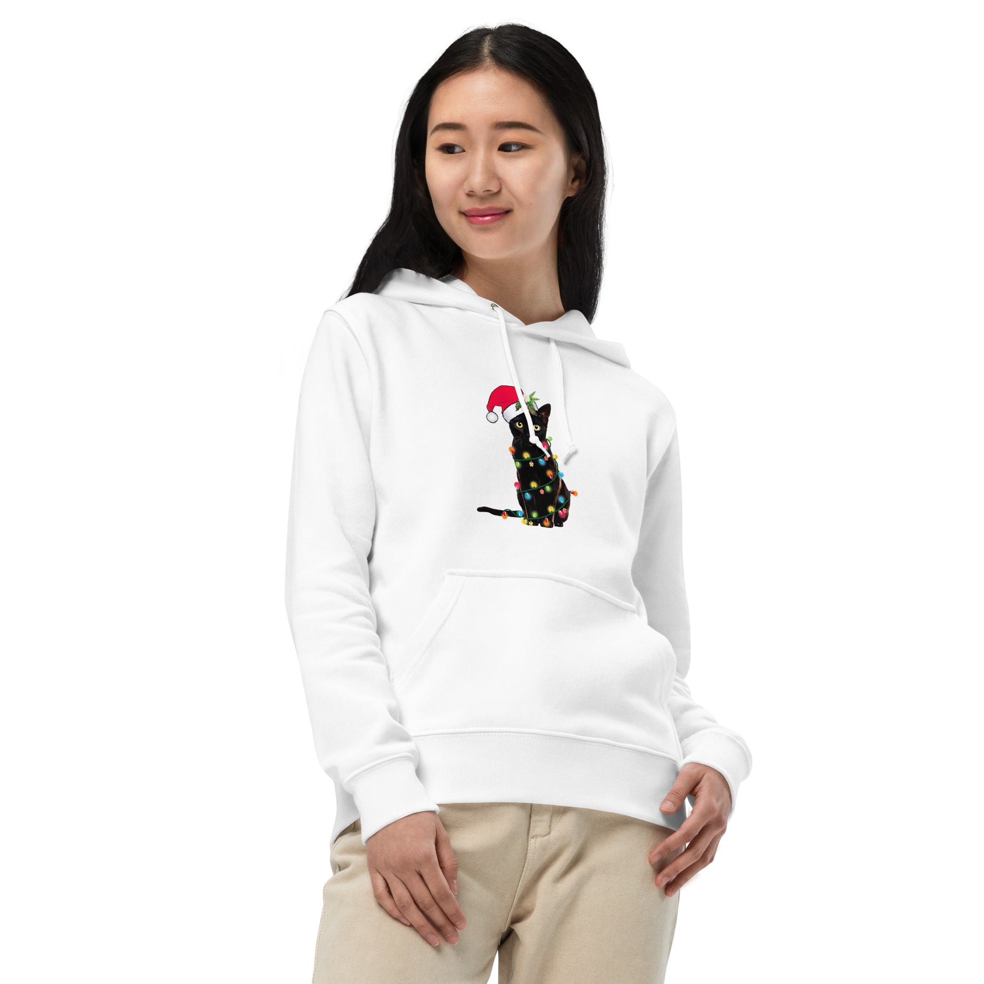 【クリスマス限定商品】猫 パーカー ねこ かわいい 猫イラスト 猫クリスマス.