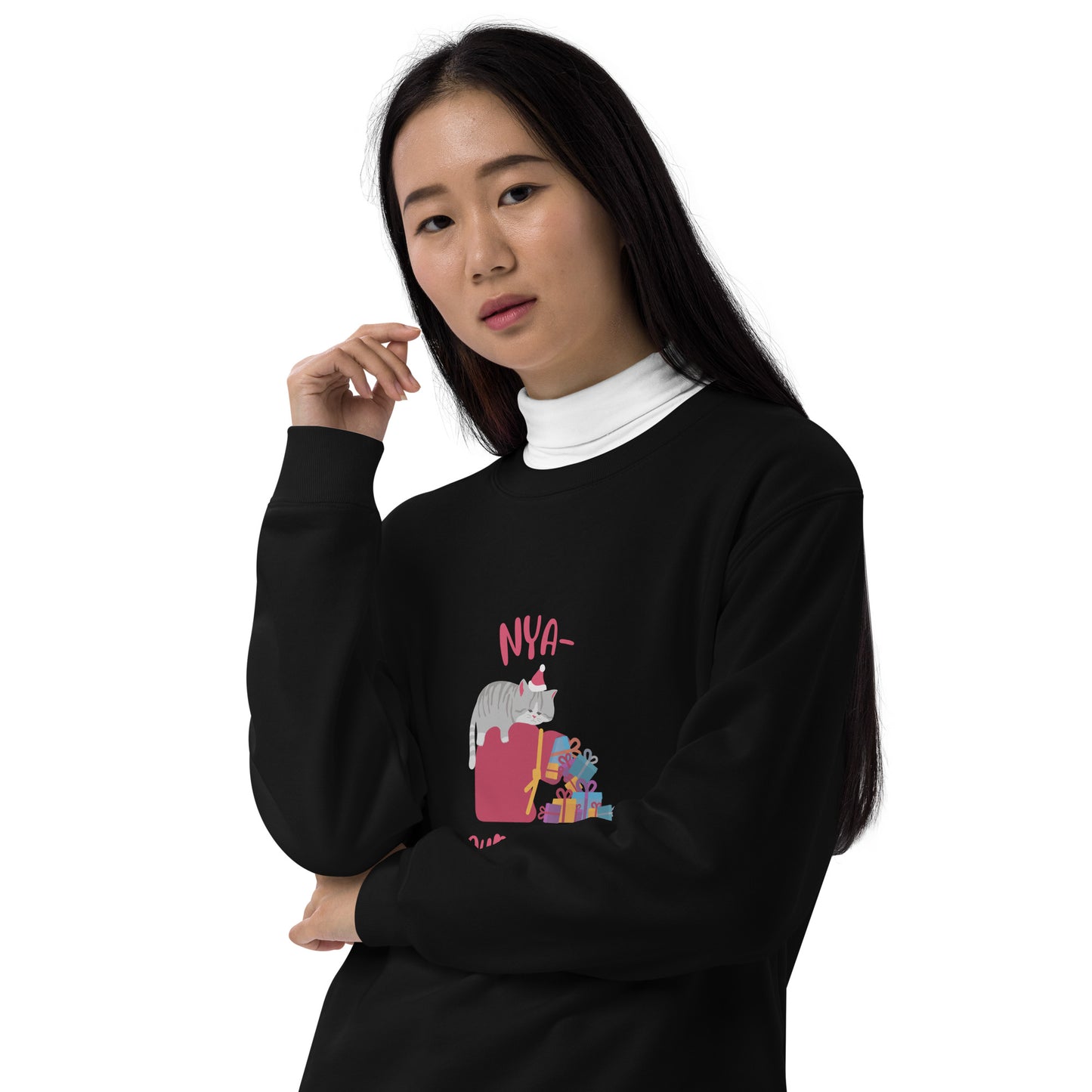 【クリスマス限定商品】猫 トレーナー ねこ かわいい 猫イラスト 猫クリスマス.