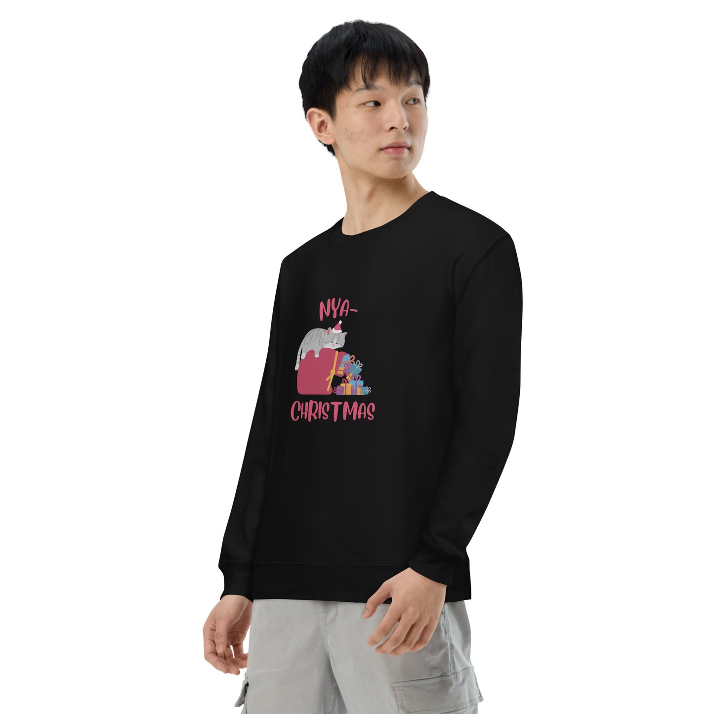 【クリスマス限定商品】猫 トレーナー ねこ かわいい 猫イラスト 猫クリスマス.