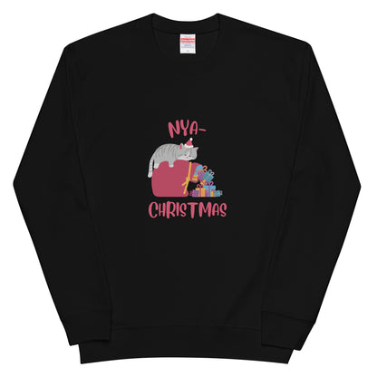 【クリスマス限定商品】猫 トレーナー ねこ かわいい 猫イラスト 猫クリスマス.