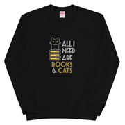 猫 トレーナー ねこ かわいいAll I Need Are Books And Cats｜アダルト&キッズサイズ
