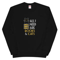 猫 トレーナー ねこ かわいいAll I Need Are Books And Cats｜アダルト&キッズサイズ.