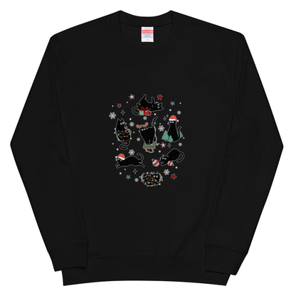 【クリスマス限定商品】猫 トレーナー ねこ かわいい 猫イラスト 猫クリスマス.