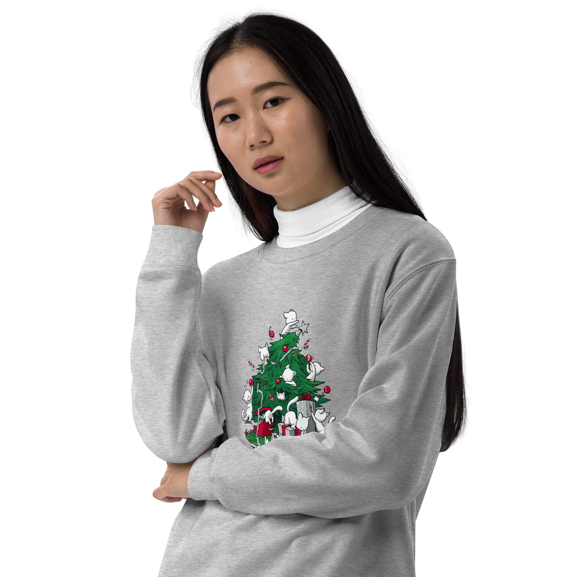 【クリスマス限定商品】猫 トレーナー ねこ かわいい 猫イラスト 猫クリスマス.