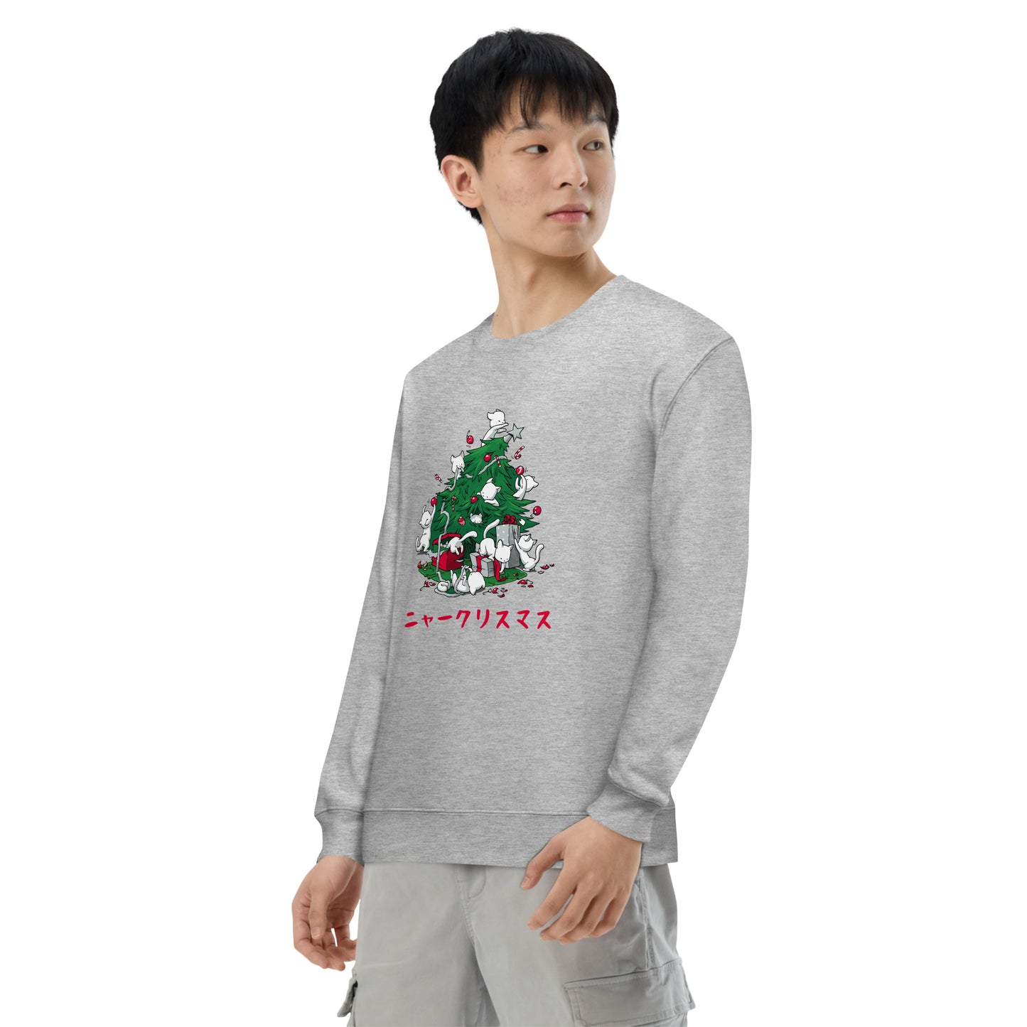 【クリスマス限定商品】猫 トレーナー ねこ かわいい 猫イラスト 猫クリスマス.