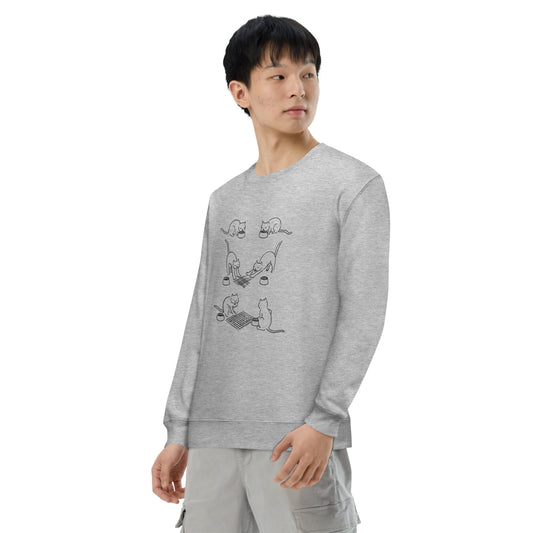 猫 トレーナー ねこ かわいい 猫ピンズ 囲碁/アダルト&キッズサイズ.