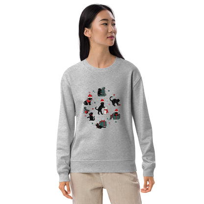 【クリスマス限定商品】猫 トレーナー ねこ かわいい 猫イラスト 猫クリスマス.