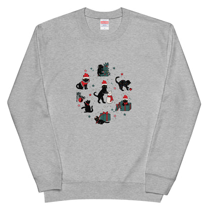 【クリスマス限定商品】猫 トレーナー ねこ かわいい 猫イラスト 猫クリスマス.