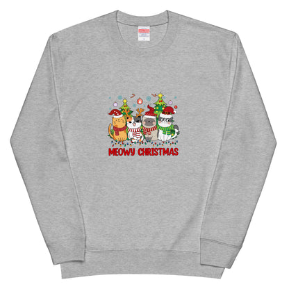 【クリスマス限定商品】猫 トレーナー ねこ かわいい 猫イラスト 猫クリスマス.