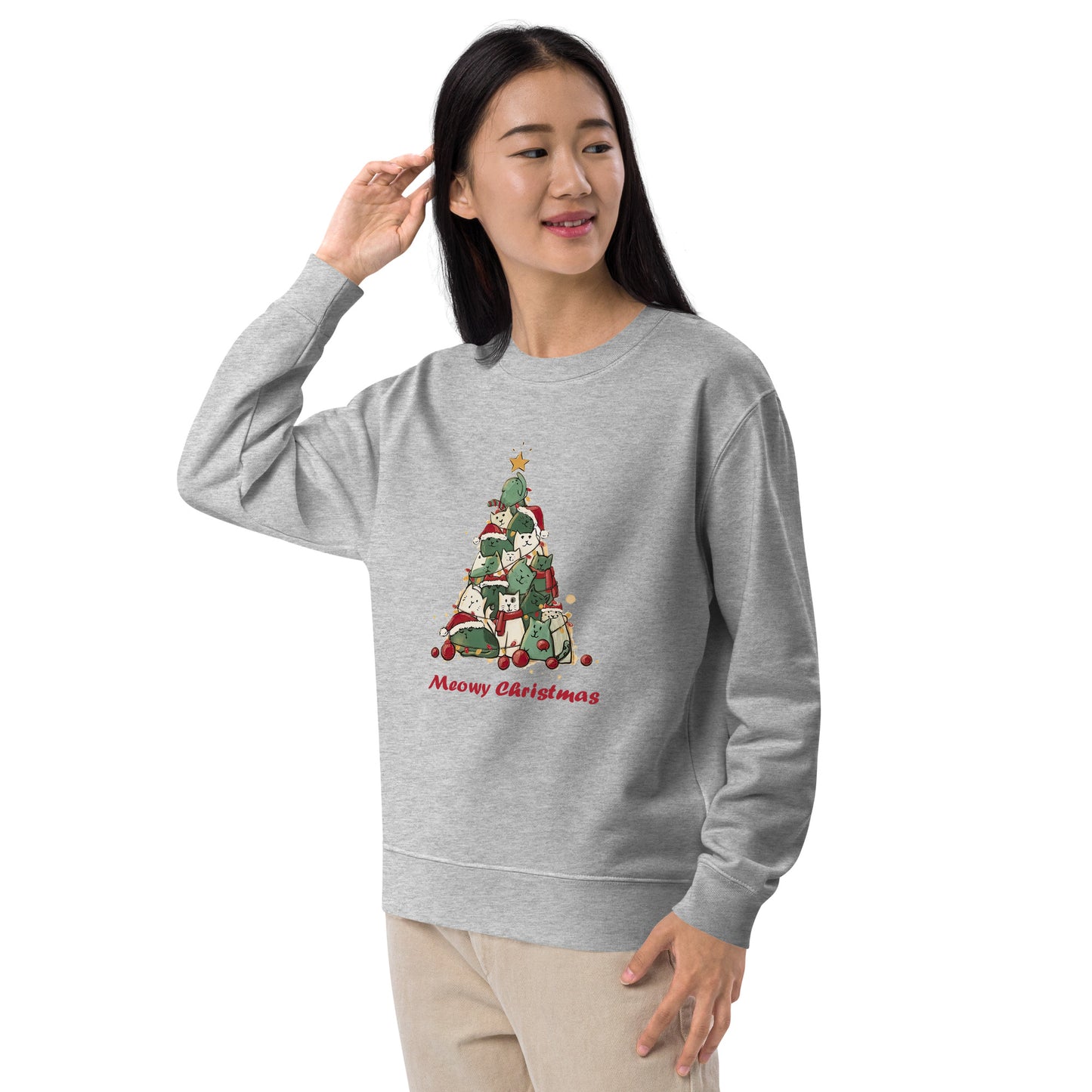 【クリスマス限定商品】猫 トレーナー ねこ かわいい 猫イラスト 猫クリスマス.