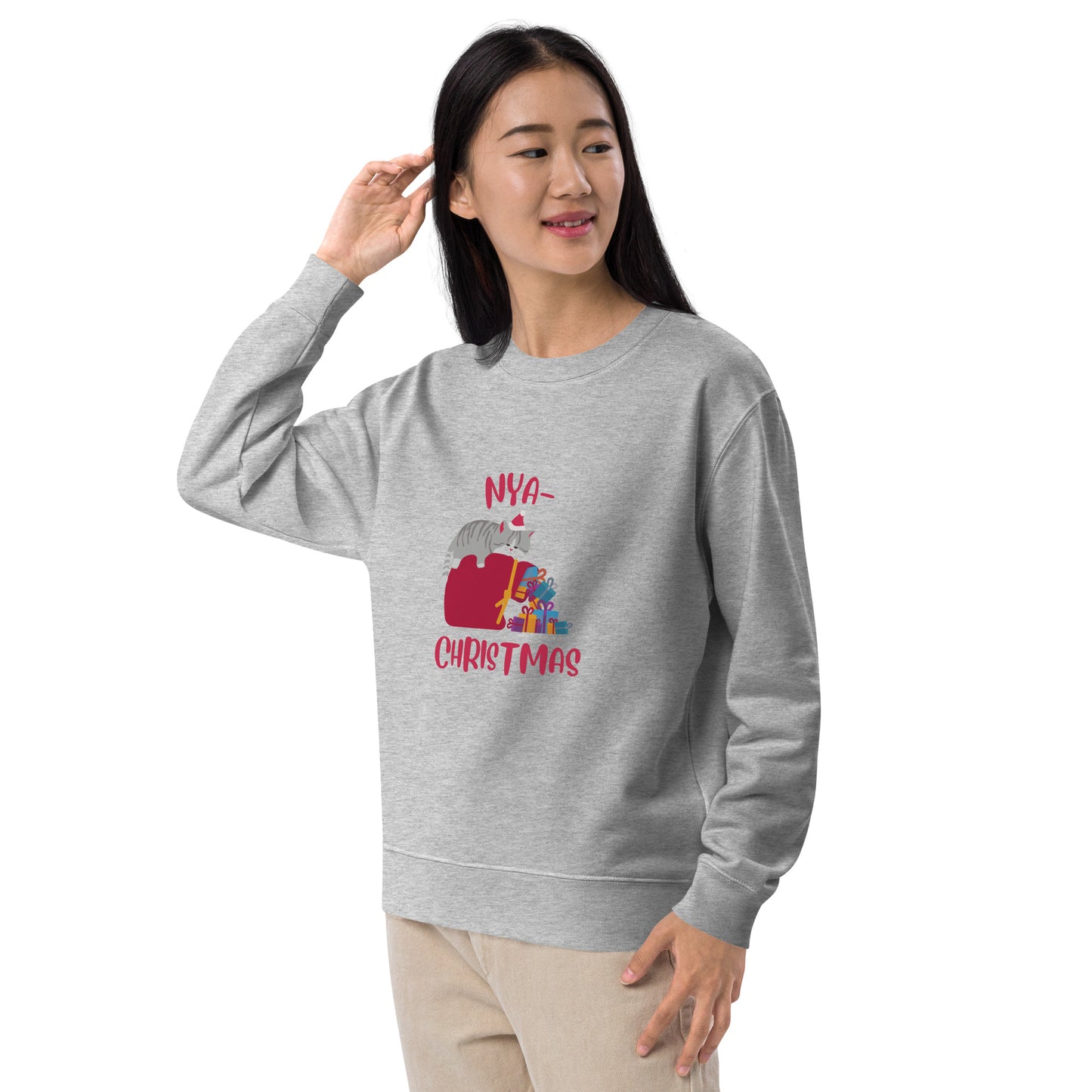 【クリスマス限定商品】猫 トレーナー ねこ かわいい 猫イラスト 猫クリスマス.