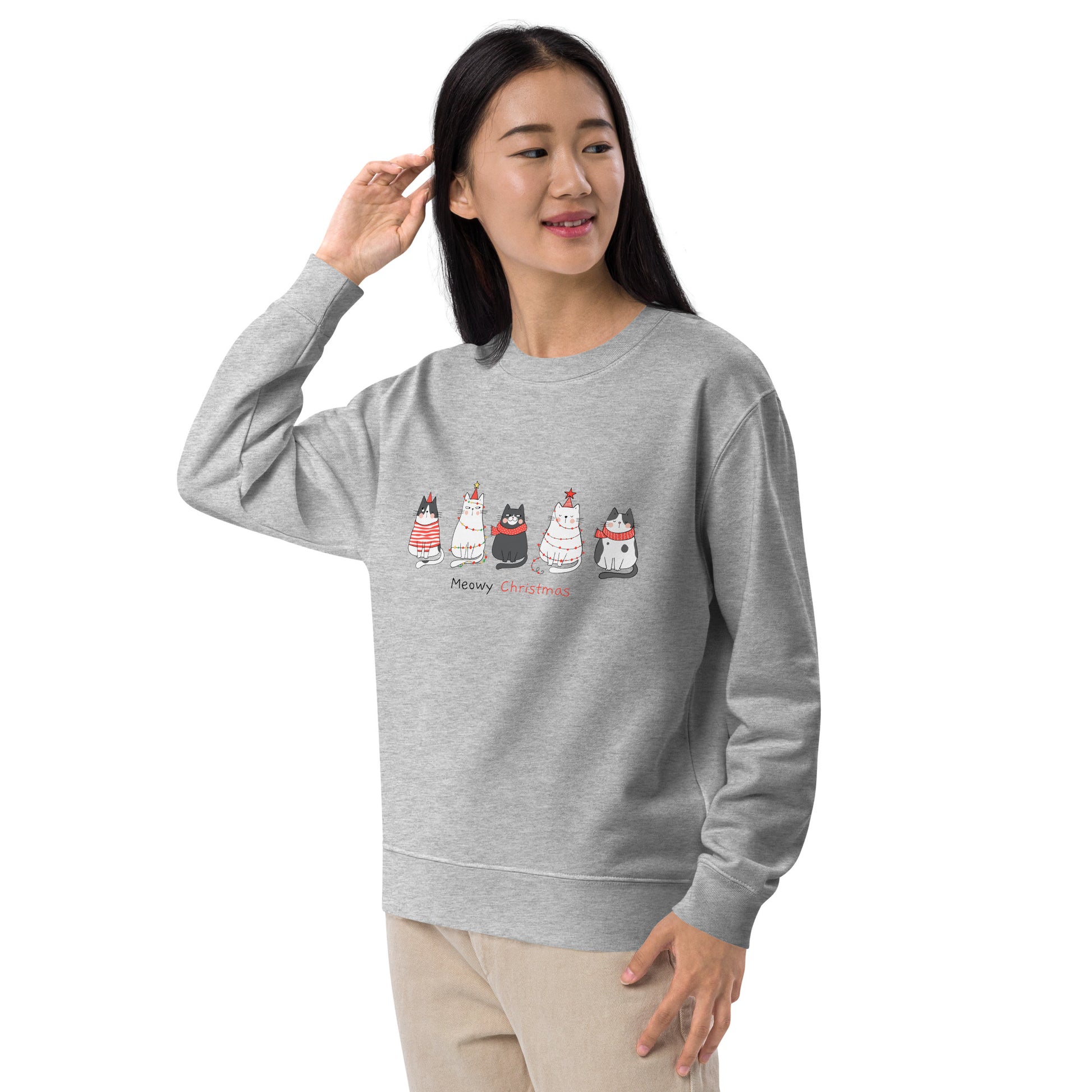 【クリスマス限定商品】猫 トレーナー ねこ かわいい 猫イラスト 猫クリスマス.